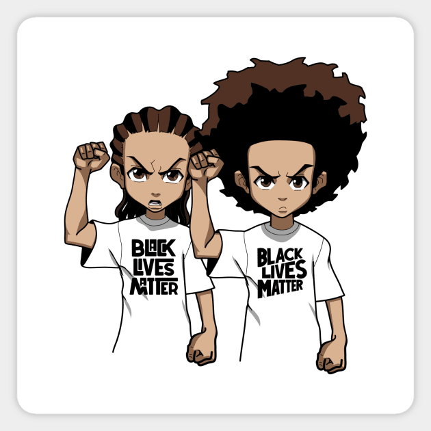 Black Lives Matter Riley & Huey Sticker by Midnight Run Studio